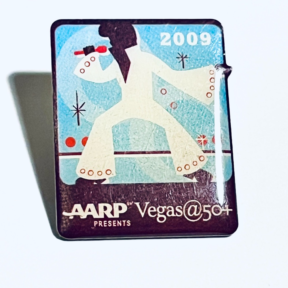 Vegas@50+ 2009 Decorative Collectible Pin - Blue & White
